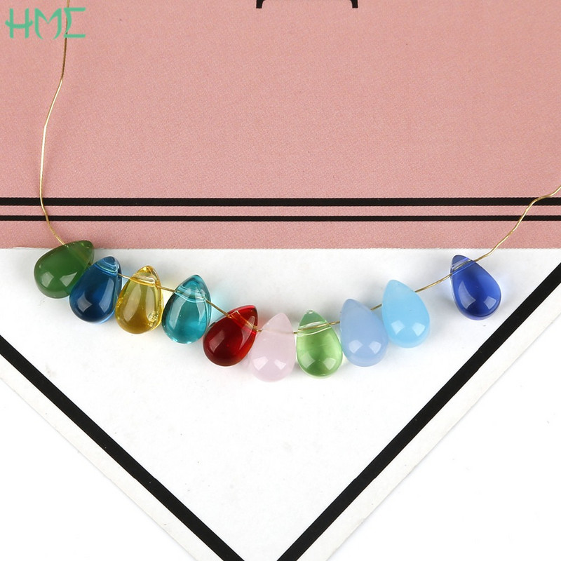 5PCS 9x6mm Češki kristal Teardrop Vodena kapljica Staklene Rondelle perle za izradu nakita Dodaci za izradu nakita DIY šarm ogrlica naušnice