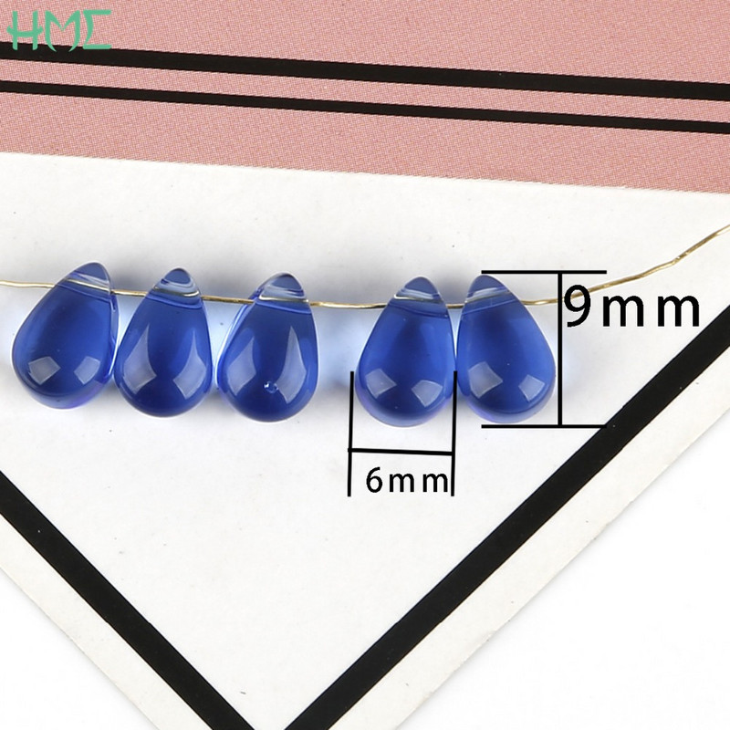 5PCS 9x6mm Češki kristal Teardrop Vodena kapljica Staklene Rondelle perle za izradu nakita Dodaci za izradu nakita DIY šarm ogrlica naušnice