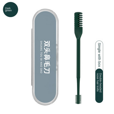 Nešiojama rankinė nosies plaukų kirpimo mašinėlė, plaunama vyrams ir moterims su laikymo dėžute, vandeniui atspari dvigubos galvos nosies plaukų šalinimui