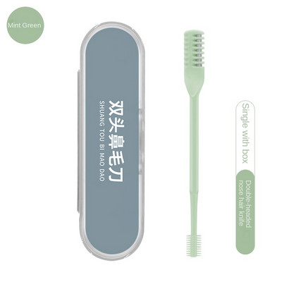 Nešiojama rankinė nosies plaukų kirpimo mašinėlė, plaunama vyrams ir moterims su laikymo dėžute, vandeniui atspari dvigubos galvos nosies plaukų šalinimui