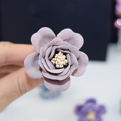 JOORMOM χειροποίητο ύφασμα καμέλια εξόδου αέρα αυτοκινήτου κλιπ αρώματος κλιματιστικό αυτοκινήτου γυναικεία κοσμήματα αρωμάτων