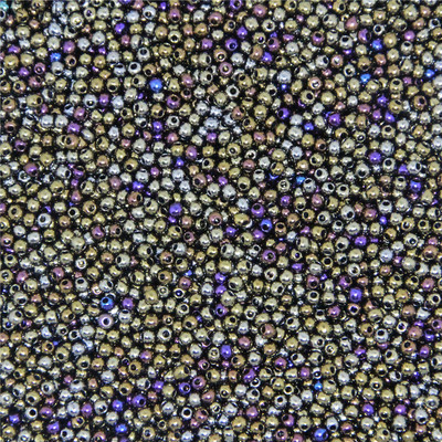 Zlatne višebojne 1,8 mm 800 komada Standardne okrugle jednoličnije češke staklene perle s rupom za sjeme Austrijske staklene perle za djecu Nakit DIY