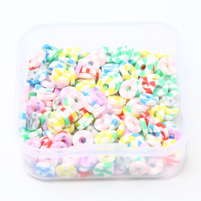 200 tk/karp segatud lamedad ümmargused polümeersed savihelmed saviketas lahtised vahehelmed ehete valmistamiseks isetehtud käevõru kaelakee tarvikud