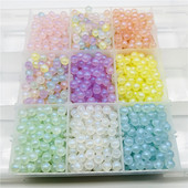 ΝΕΑ 6mm 8mm 10mm Ακρυλικές Χάντρες Αποστάτης Γοργόνας Στρογγυλές Χάντρες για Κοσμήματα Κατασκευή DIY Γούρια Βραχιόλια Αξεσουάρ κολιέ