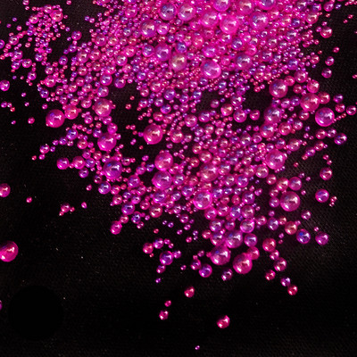 Klaasmulli rant mittepoorne AB maagiline väike ümmargune rant mullihelmes läbipaistev blister küünte täiustamise mikrohelmes isetegemise materjal