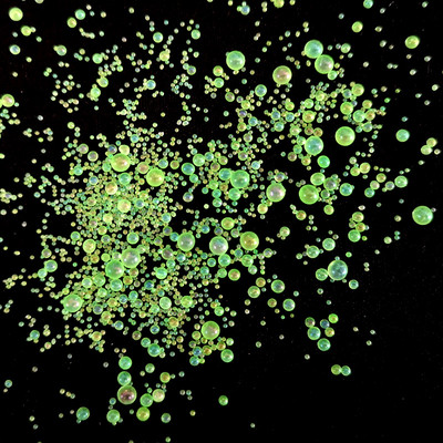 Klaasmulli rant mittepoorne AB maagiline väike ümmargune rant mullihelmes läbipaistev blister küünte täiustamise mikrohelmes isetegemise materjal