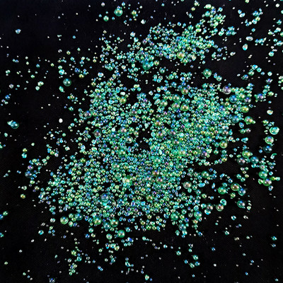 Klaasmulli rant mittepoorne AB maagiline väike ümmargune rant mullihelmes läbipaistev blister küünte täiustamise mikrohelmes isetegemise materjal