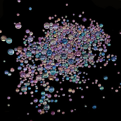 Klaasmulli rant mittepoorne AB maagiline väike ümmargune rant mullihelmes läbipaistev blister küünte täiustamise mikrohelmes isetegemise materjal