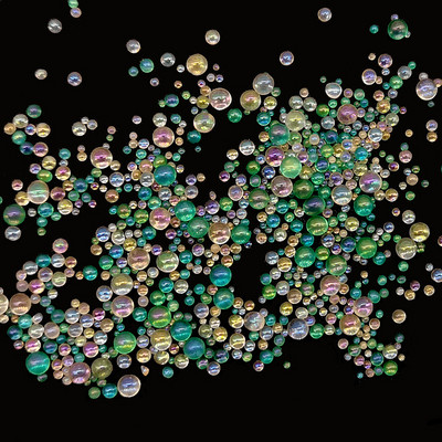 Klaasmulli rant mittepoorne AB maagiline väike ümmargune rant mullihelmes läbipaistev blister küünte täiustamise mikrohelmes isetegemise materjal