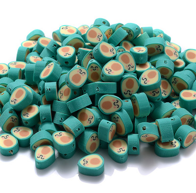 30 vnt. raudono obuolio formos molio tarpiklio karoliukai 10 mm žavūs vaisių polimeriniai moliniai karoliukai, skirti rankų darbo papuošalams gaminti „pasidaryk pats“ apyrankių priedai