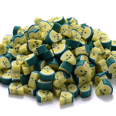 30 vnt. raudono obuolio formos molio tarpiklio karoliukai 10 mm žavūs vaisių polimeriniai moliniai karoliukai, skirti rankų darbo papuošalams gaminti „pasidaryk pats“ apyrankių priedai