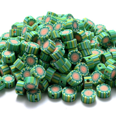 30 vnt. raudono obuolio formos molio tarpiklio karoliukai 10 mm žavūs vaisių polimeriniai moliniai karoliukai, skirti rankų darbo papuošalams gaminti „pasidaryk pats“ apyrankių priedai