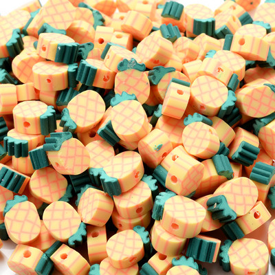 30 vnt. raudono obuolio formos molio tarpiklio karoliukai 10 mm žavūs vaisių polimeriniai moliniai karoliukai, skirti rankų darbo papuošalams gaminti „pasidaryk pats“ apyrankių priedai