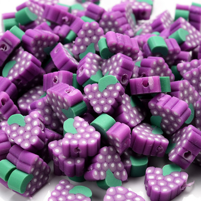 30 vnt. raudono obuolio formos molio tarpiklio karoliukai 10 mm žavūs vaisių polimeriniai moliniai karoliukai, skirti rankų darbo papuošalams gaminti „pasidaryk pats“ apyrankių priedai