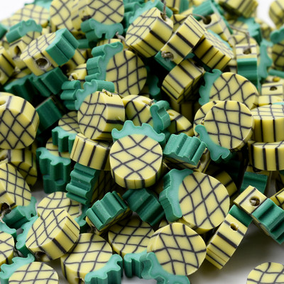 30 vnt. raudono obuolio formos molio tarpiklio karoliukai 10 mm žavūs vaisių polimeriniai moliniai karoliukai, skirti rankų darbo papuošalams gaminti „pasidaryk pats“ apyrankių priedai