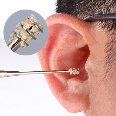 Ausu sēru savācēji nerūsējošā tērauda ausu tīrīšanas līdzeklis vaska noņemšanai caurduršanas komplekts Veselības aprūpei ausu tīrīšanas rīki