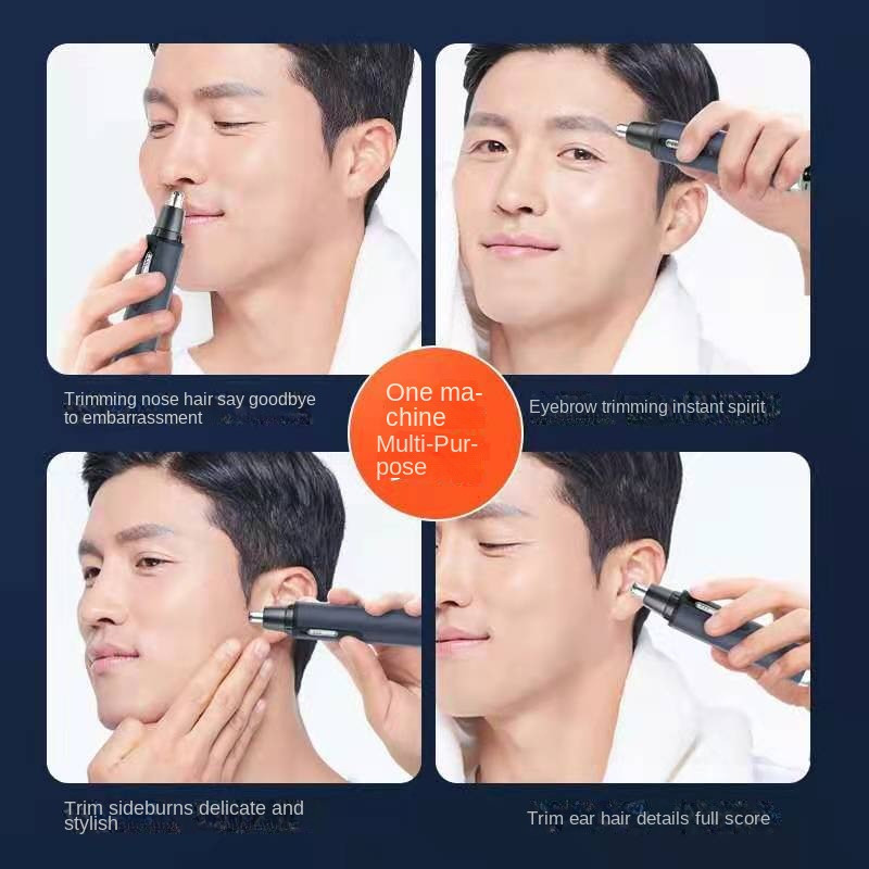 Mașină de tuns electrică pentru nas, reîncărcabilă, multi-kinetică, unisex, complet automată, lavabilă, pentru bărbierit.