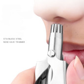 Manuaalne ninalõikur meeste roostevabast terasest manuaalne trimmer nina Vibrissa pardli jaoks Pestav kaasaskantav ninakõrva juuksetrimmer