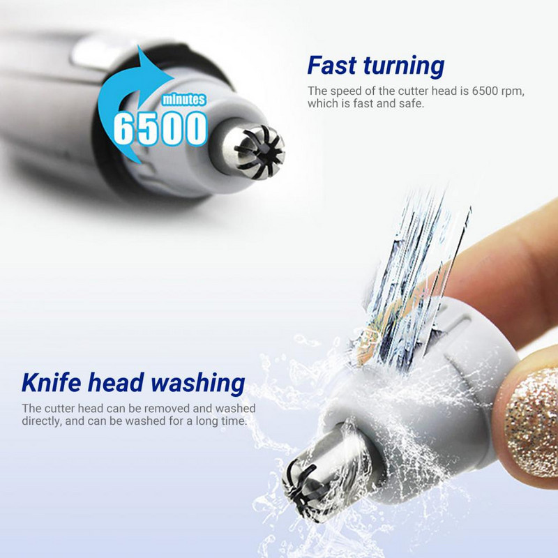 Nosies plaukų kirpimo mašinėlė Profesionali nosies plaukų šalinimo priemonė, saugi nešiojama nosies plaukų kirpimo mašinėlė, elektrinė vyrų nosies plaukų skustuvas sveikatai