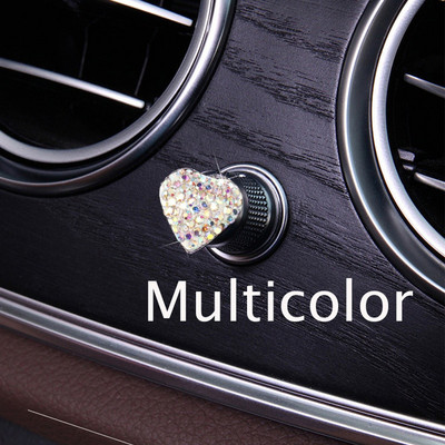 6 tk Moodsad autokleebised 6 värvi kristallist kivist automaatkäivitusega mootori süütevõtmepael auto sisetarvikute jaoks