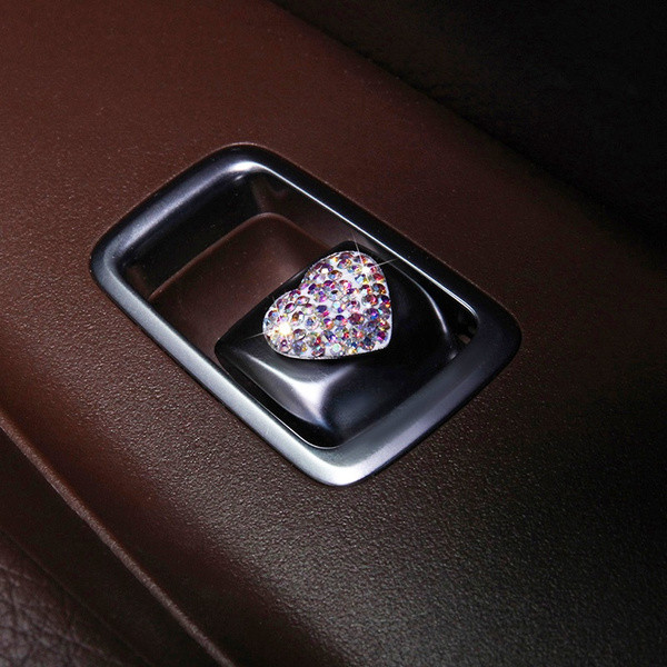 6 tk Moodsad autokleebised 6 värvi kristallist kivist automaatkäivitusega mootori süütevõtmepael auto sisetarvikute jaoks