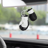 2 τεμάχια/Ζεύγος μίνι γάντια του μποξ Κρεμαστό αυτοκίνητο Μονόχρωμο Μινιατούρα γάντια διάτρησης Διακόσμηση τοίχου σπιτιού για τσάντα αυτοκινήτου σπιτιού