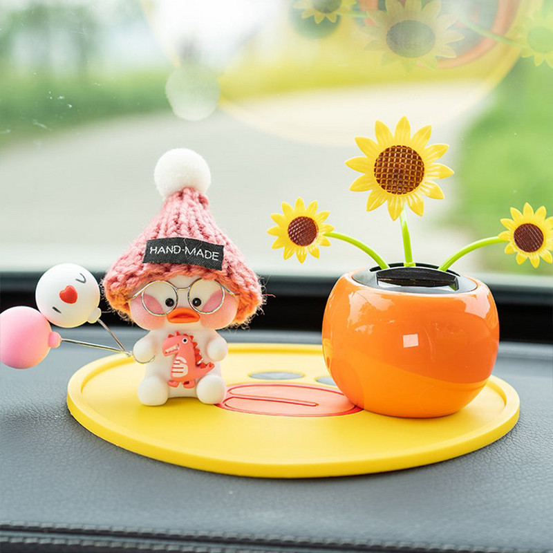 Päikeseenergia õunalillekaunistus Automaatselt õõtsuv päevalillekaunistused Autokaunistused Päikesekaunistused Tahvlite kaunistus