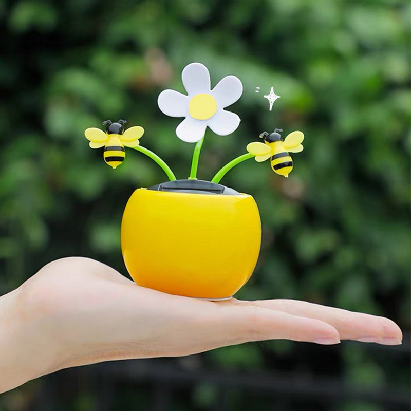 Päikeseenergia õunalillekaunistus Automaatselt õõtsuv päevalillekaunistused Autokaunistused Päikesekaunistused Tahvlite kaunistus