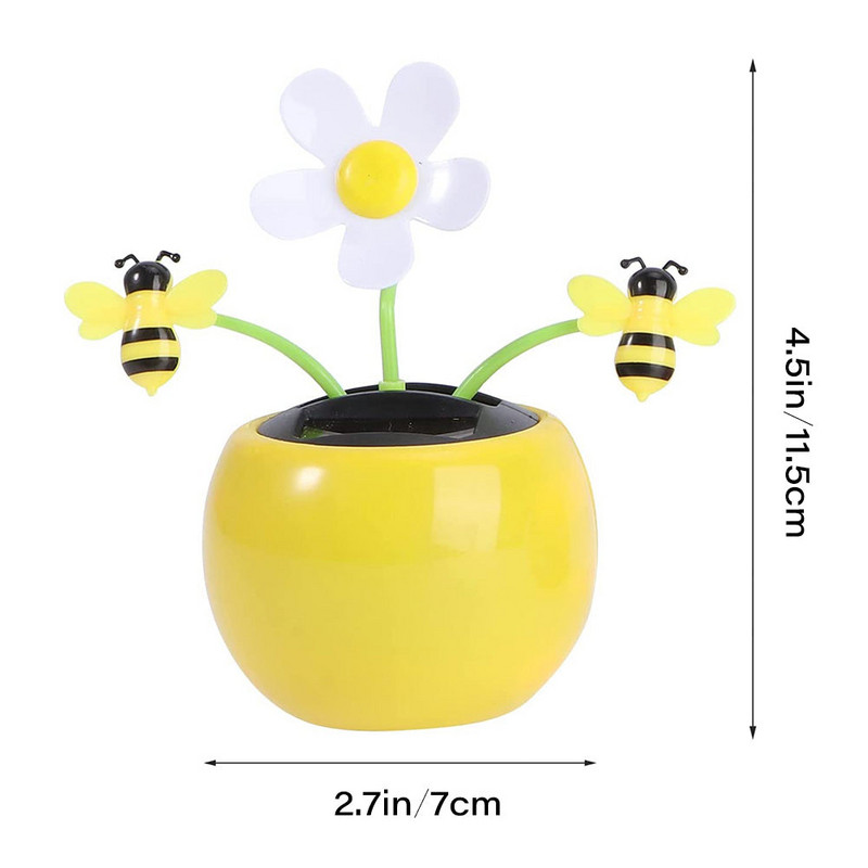 Päikeseenergia õunalillekaunistus Automaatselt õõtsuv päevalillekaunistused Autokaunistused Päikesekaunistused Tahvlite kaunistus