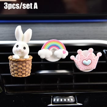 3 τμχ/σετ Lovely Rabbit Car Fragrance Αποσμητικά χώρου Outlet Vent Κλιπ αρώματος Εσωτερικά αξεσουάρ Διακόσμηση αυτοκινήτου Κλιπ αρωμάτων