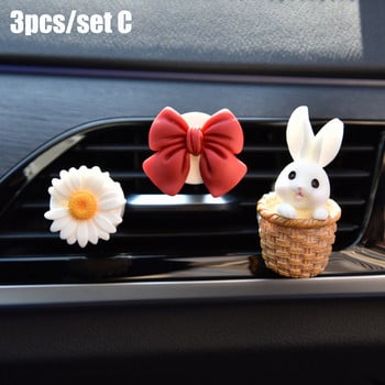 3 τμχ/σετ Lovely Rabbit Car Fragrance Αποσμητικά χώρου Outlet Vent Κλιπ αρώματος Εσωτερικά αξεσουάρ Διακόσμηση αυτοκινήτου Κλιπ αρωμάτων