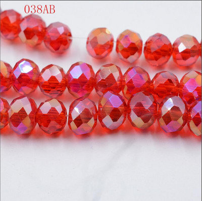 hulgimüük 50tk partii A string 6mm valge,punane AB,roosa AB lihvitud klaasist kristallhelmed 10 värvivalik