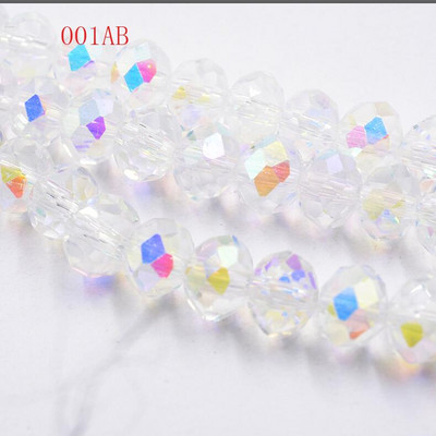 hulgimüük 50tk partii A string 6mm valge,punane AB,roosa AB lihvitud klaasist kristallhelmed 10 värvivalik