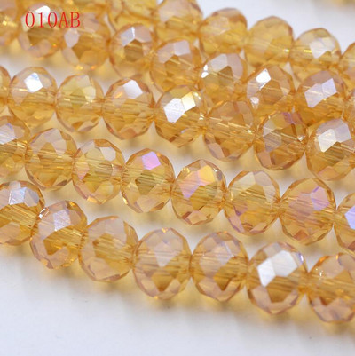 hulgimüük 50tk partii A string 6mm valge,punane AB,roosa AB lihvitud klaasist kristallhelmed 10 värvivalik