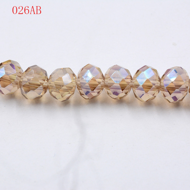 hulgimüük 50tk partii A string 6mm valge,punane AB,roosa AB lihvitud klaasist kristallhelmed 10 värvivalik