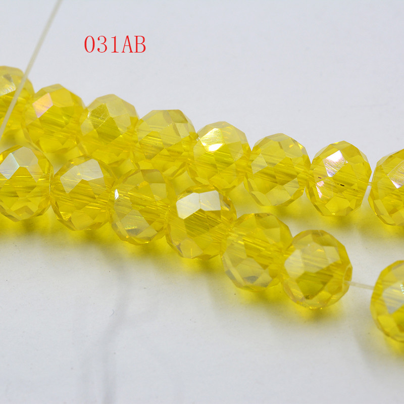 hulgimüük 50tk partii A string 6mm valge,punane AB,roosa AB lihvitud klaasist kristallhelmed 10 värvivalik