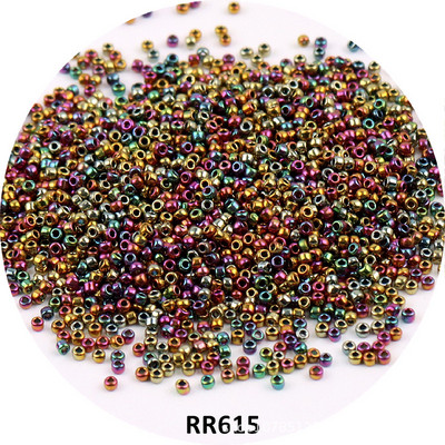 5/10g 1,5mm Ομοιόμορφες μεταλλικές χάντρες μπρονζέ γυάλινες χάντρες 15/0 Golden Japan Loose Seed Beads for Jewelry Making Bracelets Accessories DIY