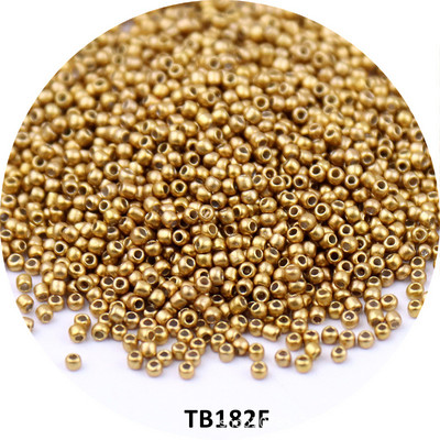 5/10g 1,5mm Ομοιόμορφες μεταλλικές χάντρες μπρονζέ γυάλινες χάντρες 15/0 Golden Japan Loose Seed Beads for Jewelry Making Bracelets Accessories DIY