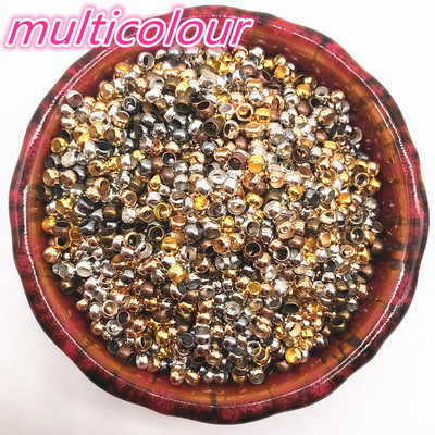 Mărgele noi de 2/2,5/3/4mm din cupru, cu capăt sferic, mărgele de sertizare cu diametru, mărgele distanțiere pentru dop pentru realizarea de bijuterii, margele de poziționare DIY