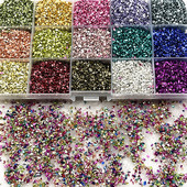 15g/tétel Színes Üveg Fém Zúzott Kövek Szilikon Gyanta Töltelékek Ékszerkészítéshez Barkácsolás Epoxigyanta Forma körömdíszítés