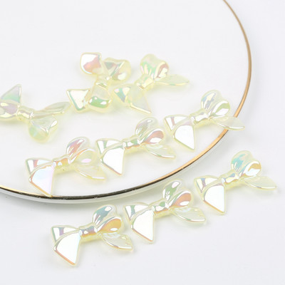 20 kom/lot Bowknot Shape Akrilne perle s ravnom rupom svijetle boje za izradu nakita Lanac za telefon s perlama DIY dodaci