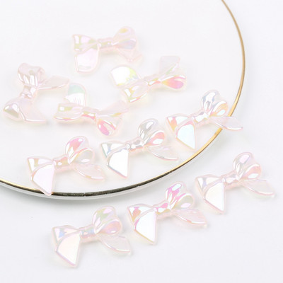 20 kom/lot Bowknot Shape Akrilne perle s ravnom rupom svijetle boje za izradu nakita Lanac za telefon s perlama DIY dodaci