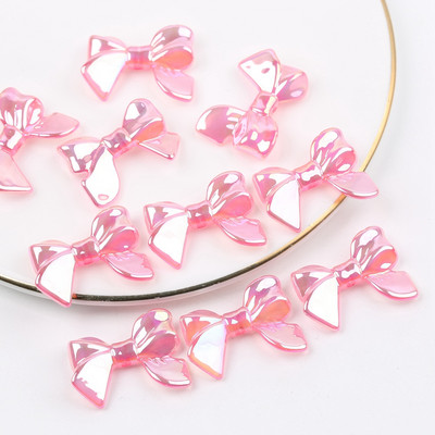 20 kom/lot Bowknot Shape Akrilne perle s ravnom rupom svijetle boje za izradu nakita Lanac za telefon s perlama DIY dodaci