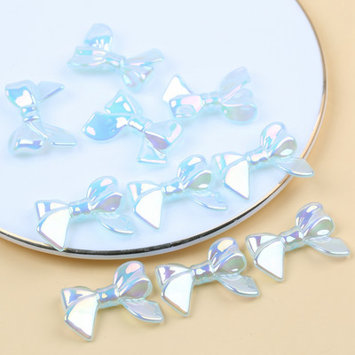 20 kom/lot Bowknot Shape Akrilne perle s ravnom rupom svijetle boje za izradu nakita Lanac za telefon s perlama DIY dodaci