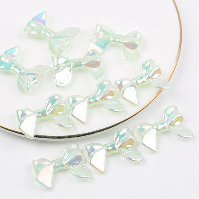 20 kom/lot Bowknot Shape Akrilne perle s ravnom rupom svijetle boje za izradu nakita Lanac za telefon s perlama DIY dodaci