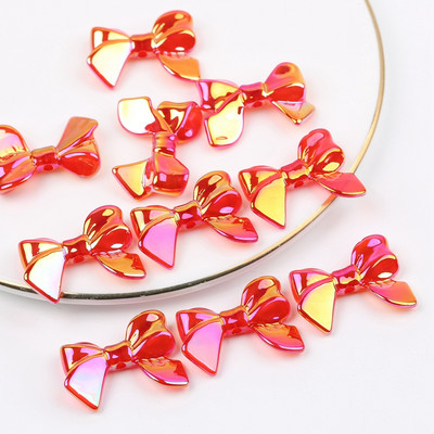 20 kom/lot Bowknot Shape Akrilne perle s ravnom rupom svijetle boje za izradu nakita Lanac za telefon s perlama DIY dodaci