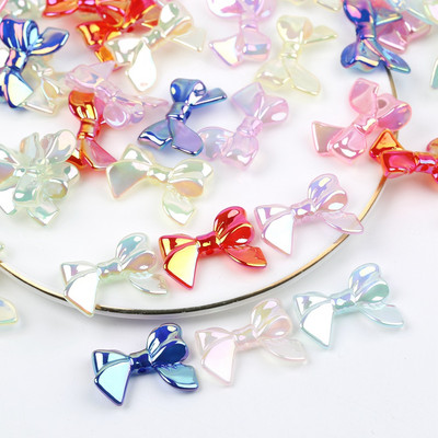 20 kom/lot Bowknot Shape Akrilne perle s ravnom rupom svijetle boje za izradu nakita Lanac za telefon s perlama DIY dodaci