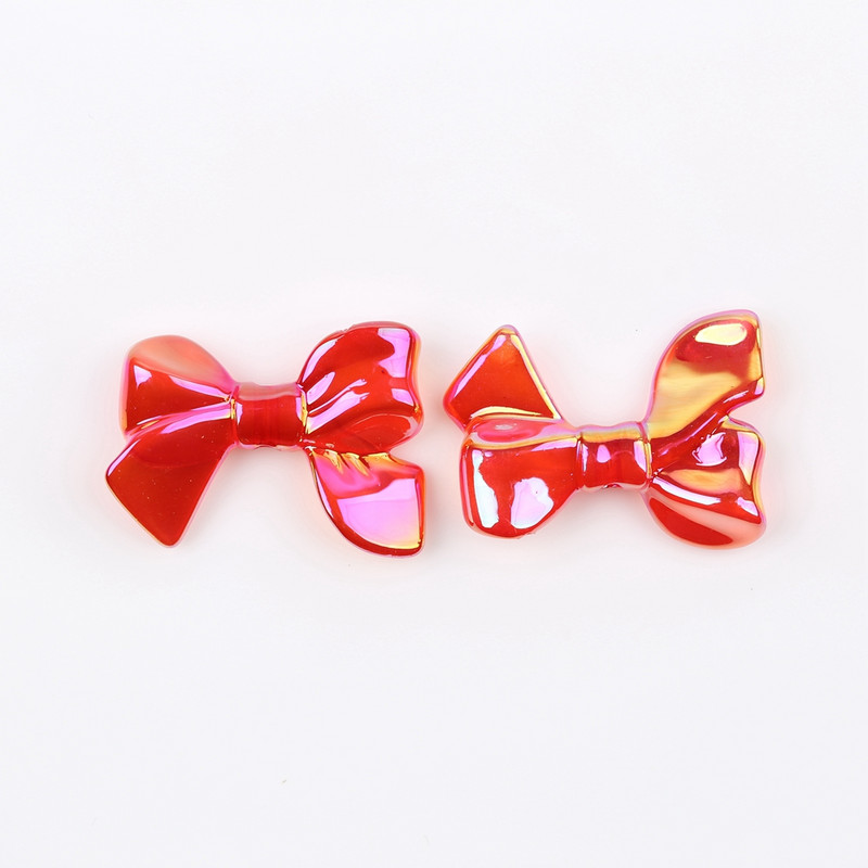 20 kom/lot Bowknot Shape Akrilne perle s ravnom rupom svijetle boje za izradu nakita Lanac za telefon s perlama DIY dodaci