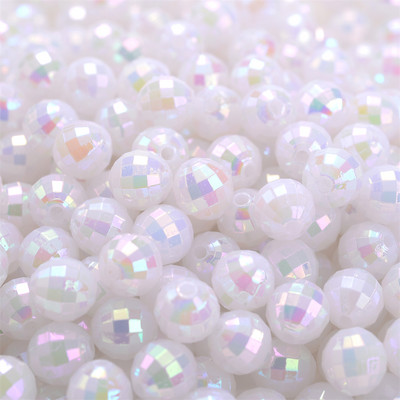 6mm 8mm polüeedriga lihvitud muldhelmed akrüülhelmed ehete valmistamiseks DIY lahtised vahehelmed kõrvarõngad käevõrud käsitöötarbed