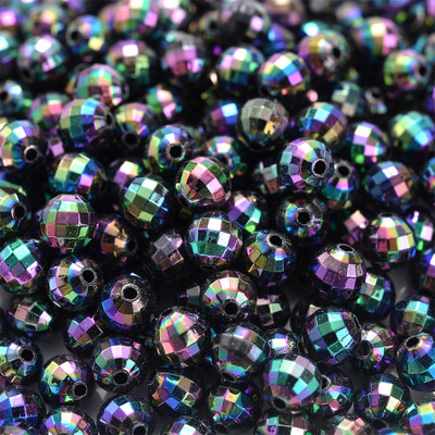 6mm 8mm polüeedriga lihvitud muldhelmed akrüülhelmed ehete valmistamiseks DIY lahtised vahehelmed kõrvarõngad käevõrud käsitöötarbed